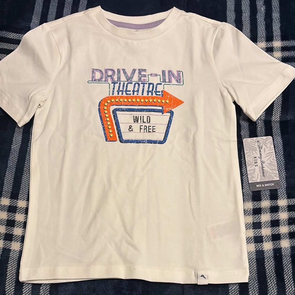 🆕 Tommy Bahamas White Graphic T-Shirt for Boy